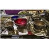 Image 2 : SHELF LOT OF CUPS, TEA POTS AND MORE