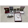 Image 1 : LOT OF ASSORTED RINGS, EARRINGS, NECKLACE, BRACELETS AND .925 NECKLACE