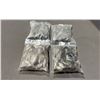 Image 2 : 4 BAGS OF ASSORTED TUMBLED GEMS INCLUDING; SMOKY QUARTZ, GARNET, AND HEMATITE