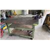 Image 1 : PORTABLE METAL 3 TIER WORKBENCH WITH RECORD BENCH VICE