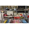 Image 2 : SHELF LOT OF WORK GLOVES, WIRE BRUSHES, AIR HOSE AND MORE