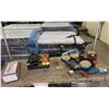 Image 2 : SHELF LOT OF TACH- DWELL- POINTS TESTERS, ELECTRICAL PARTS, SPRAY GUN AND MORE