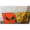Image 1 : 2 METAL CONSTRUCTION SIGNS