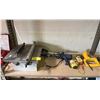 Image 2 : SHELF OF HEAT GUN, VOLTAGE TESTERS, WET TILE SAW AND MORE