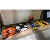Image 2 : SHELF OF 100METER MEASURING TAPE CONCRETE ADHESIVE ANCHORING KIT, DEPTH FINDER, STEEL FISH TAPE AND