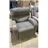 Image 1 : GREY ROCKING FABRIC RECLINER *FOOT REST UNATTACHED*