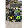 Image 1 : GREENWORKS ELITE 2000PSI ELECTRIC PRESSURE WASHER, AND KARCHER PRESSURE WASHER