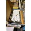 Image 2 : PALLET OF ASSORTED ITEMS INCLUDING; BOX OF STRAWS, MICROWAVE TRIM KITS AND TOTES