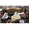 Image 1 : SHELF LOT OF ASSORTED CLOTHING INCLUDING: T-SHIRTS, SWEATPANTS, VEST AND MORE