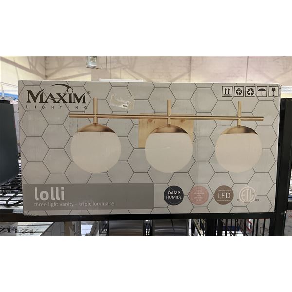 MAXIM LIGHTING LOLLI THREE-LIGHT VANITY