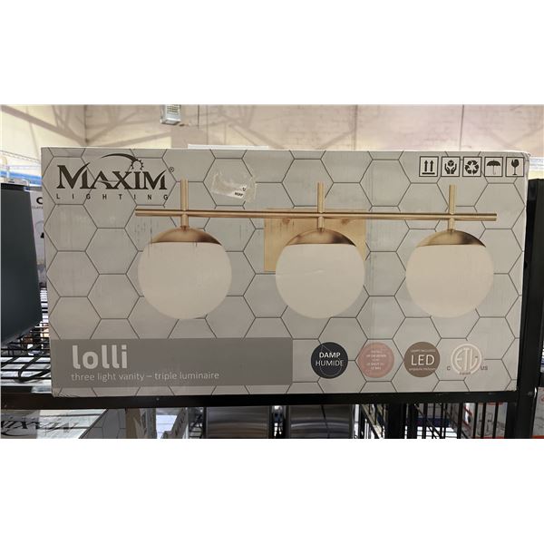 MAXIM LIGHTING LOLLI THREE-LIGHT VANITY