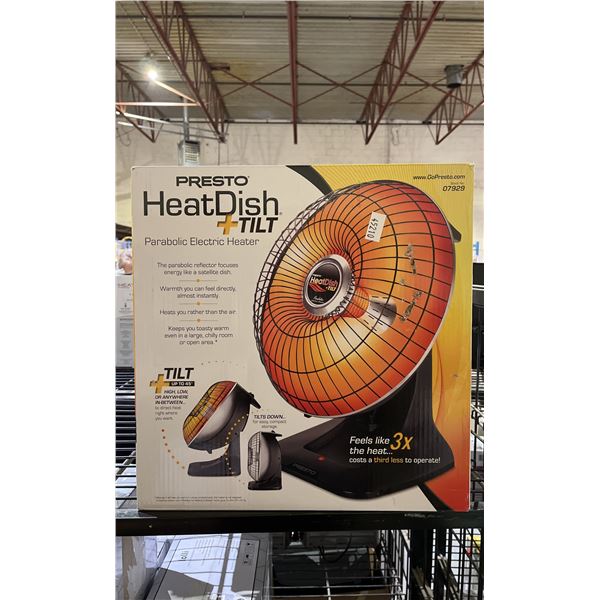 PRESTO HEATDISH+TILT PARABOLIC ELECTRIC HEATER