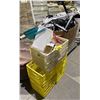Image 3 : LOT OF MILK CARTS AND BIN