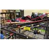 Image 2 : SHELF LOT OF ASSORTED FISHING RODS AND TACKLE BOX