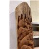 Image 2 : LARGE HAND CARVED ELEPHANTS WITH TUSKS LIVE EDGE WOOD DECOR 88" X 12"
