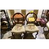 Image 2 : 2 ANTIQUE BALLOON BACK EMBROIDERED CHAIRS