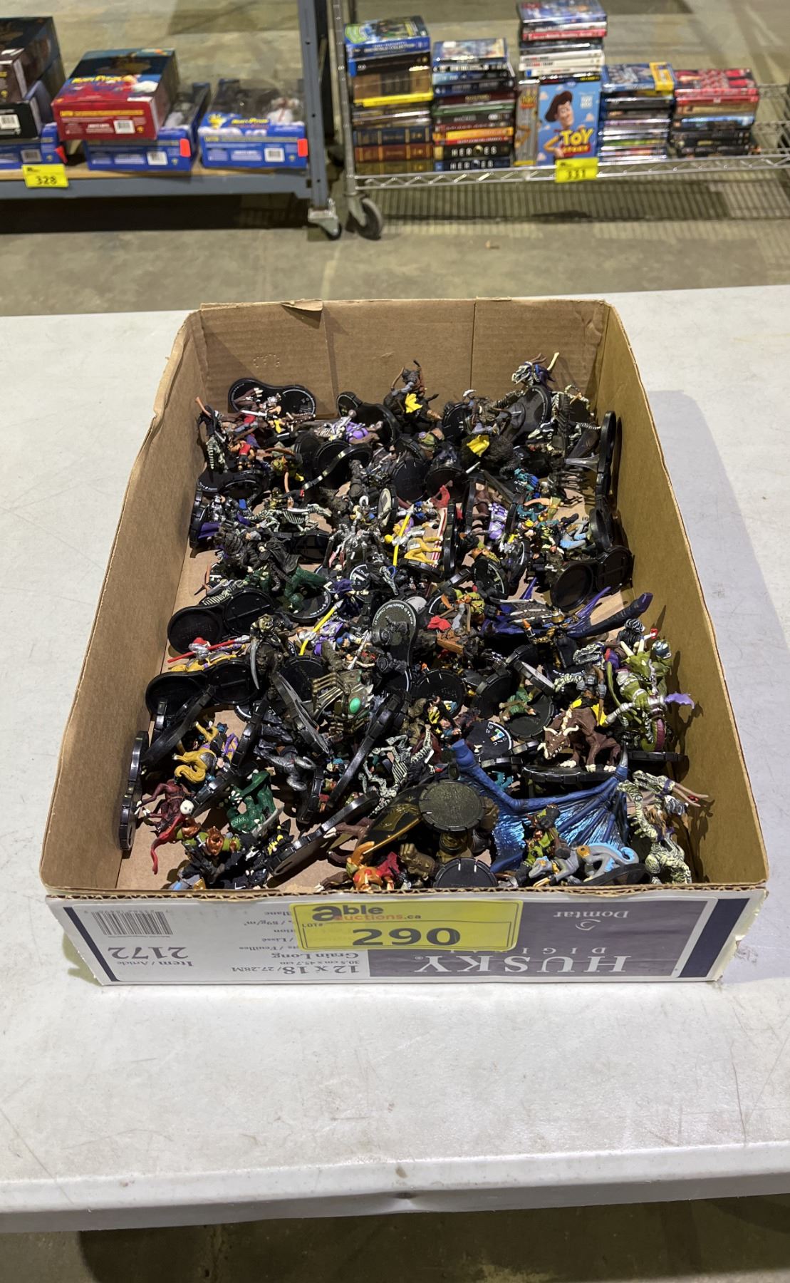 BOX OF ASSORTED MINIATURE FIGURES - Able Auctions