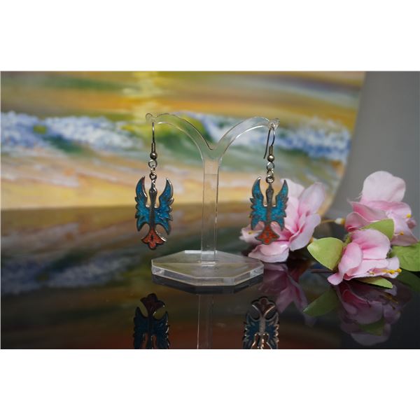 Vintage Native American bird earrings