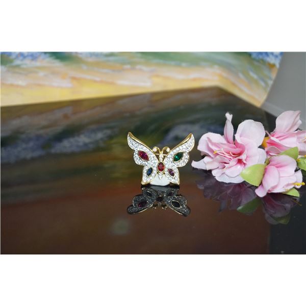 Vintage designer butterfly brooch