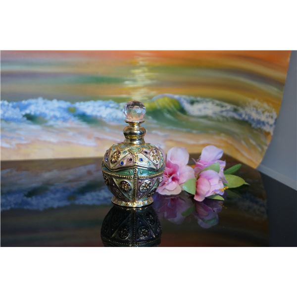 Vintage style enamel perfume bottle