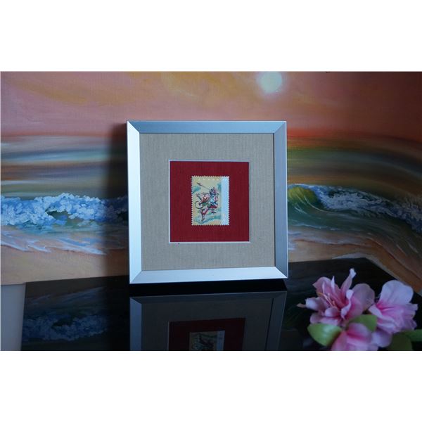 collectible stamp, Nicely framed Year of the Monkey Stamp, Canada 49 , 2004 stamp, framed stamp