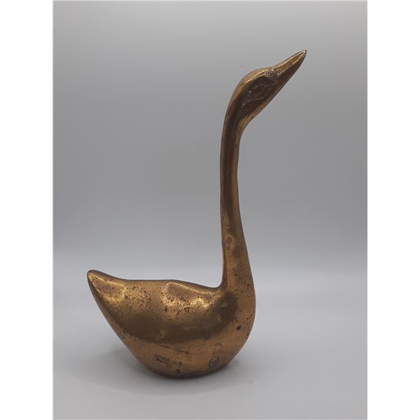 Vintage brass swan figurine