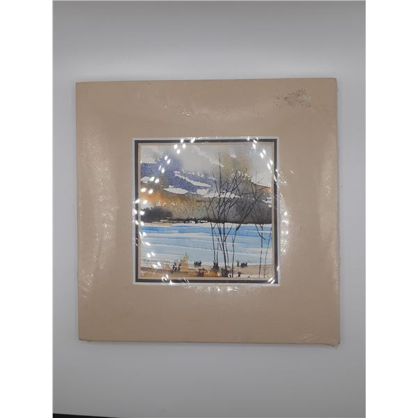 Vintage Original signed Watercolor landscape painting