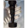 Image 3 : Antique Pair of wood hand curved candlesticks with African figures