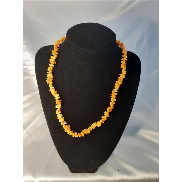 Vintage orange branches coral necklace