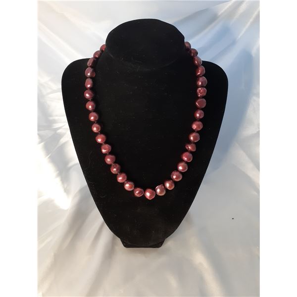 Vintage purple fresh water pearls necklace