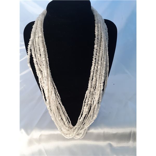 Vintage rare Celenite beaded 24 inch long necklace