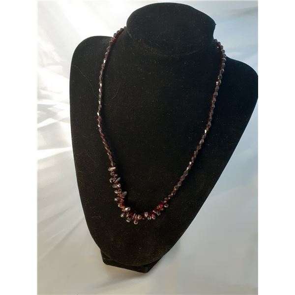 Vintage Bohemian Garner faceted beaded necklace