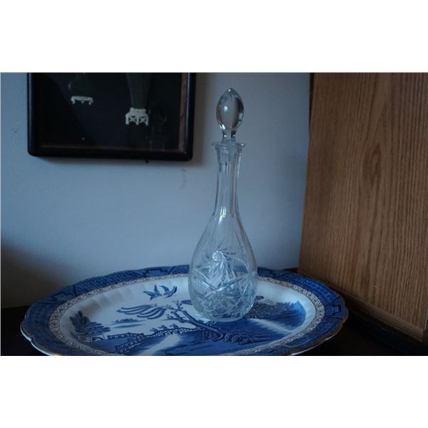 Vintage Dip Cut Bohemian Crystal decanter
