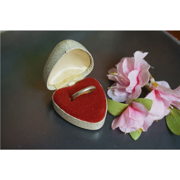 Vintage silver wedding band size11,3/4 US