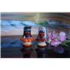 Image 1 : Native American Indian Salt and Pepper Shakers ~ Vintage Ceramic Souvenir Indian Chief