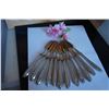Image 7 : Antique Germany  silver forks, 800 Silver Handle and Brass 12 Fork Set, with original box,