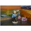 Image 1 : Vintage Porcelain figurine & frame plaque, 1960’s Napco Japan Vagabond Porcelain boy with bird