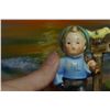 Image 6 : Vintage Porcelain figurine & frame plaque, 1960’s Napco Japan Vagabond Porcelain boy with bird