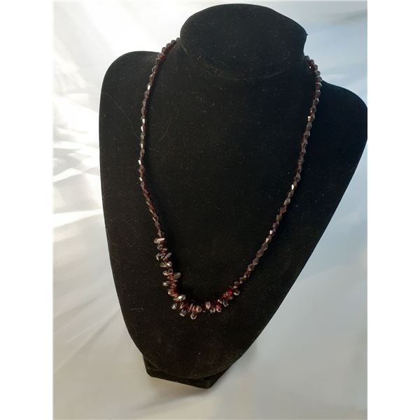 Vintage Bohemian Garner faceted beaded necklace
