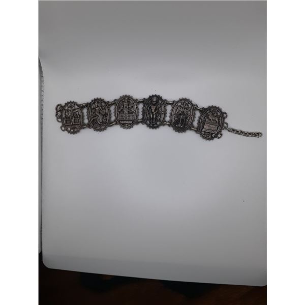 Vintage silver plated large link bracelet