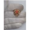 Image 4 : Mid Century 14kt gold plated ring with pink stone