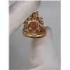 Image 5 : Mid Century 14kt gold plated ring with pink stone