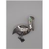Image 1 : Vintage silver brooch pelican with abalone shell