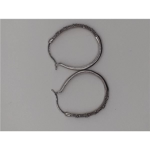 Vintage silver hoop earrings