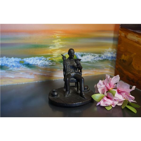 Vintage Bronze figurine "The Gambler" The Franklin Mint