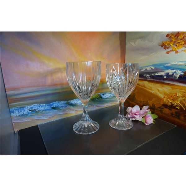 Vintage Dip Cut Bohemian pair of Crystals