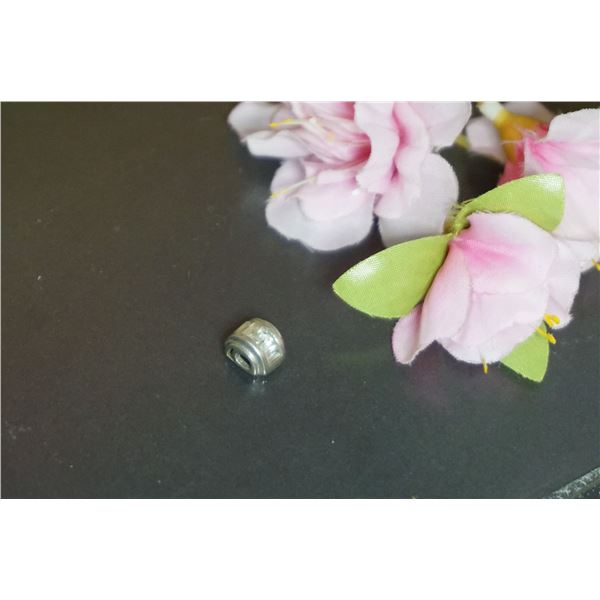 Vintage Silver bead with crystals