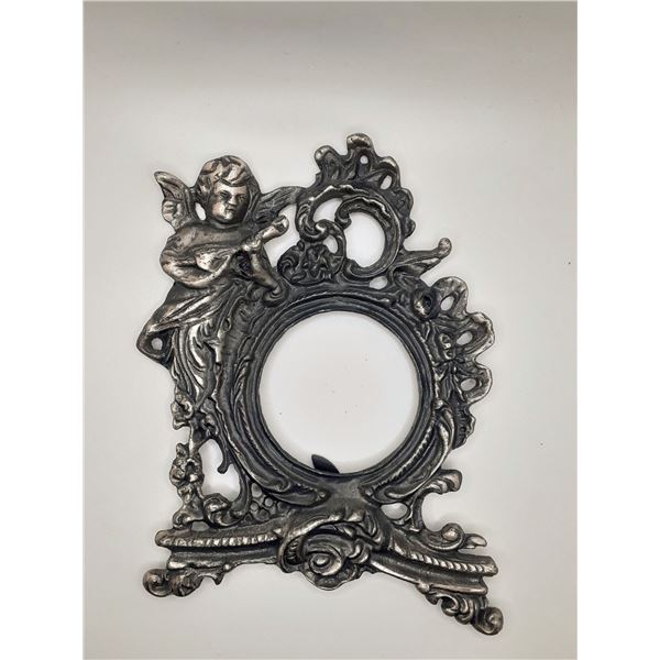 Vintage Pewter photo frame with cherubs