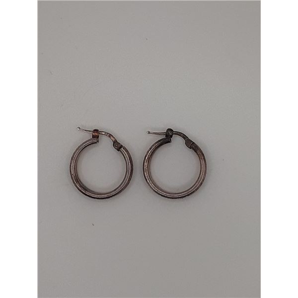 Vintage silver hoop earrings