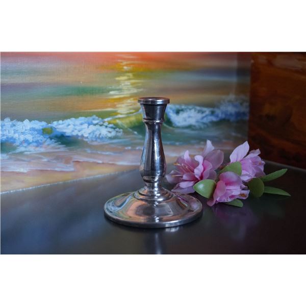 Vintage silver waited candle stick
